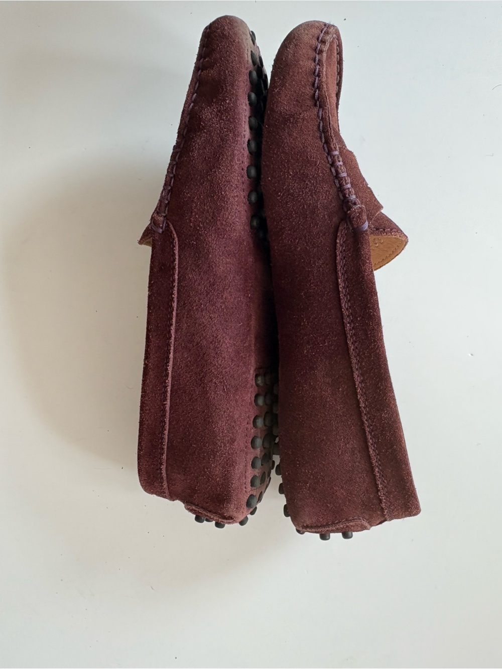 Tod's || Gommino Suede Driving Shoes Loafers Flats Brown Burgundy 36.5 - Picture 9 of 10